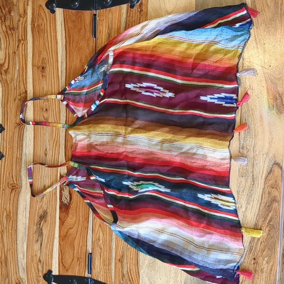 Funky Southwestern Print Sheer Tank - Picture 4 of 7